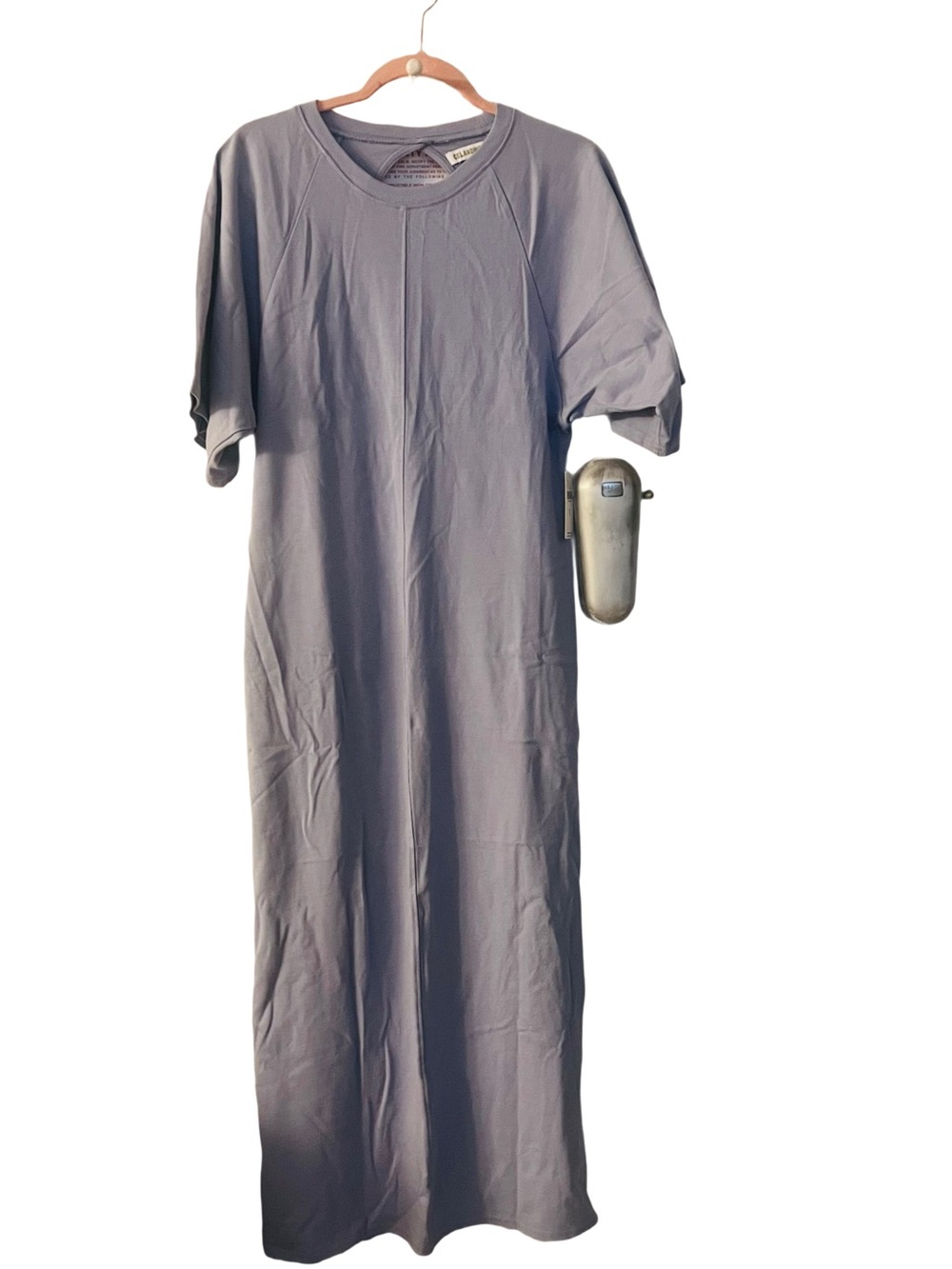Title:
Blue anthropology Midi T-Shirt Dress with Side Slits